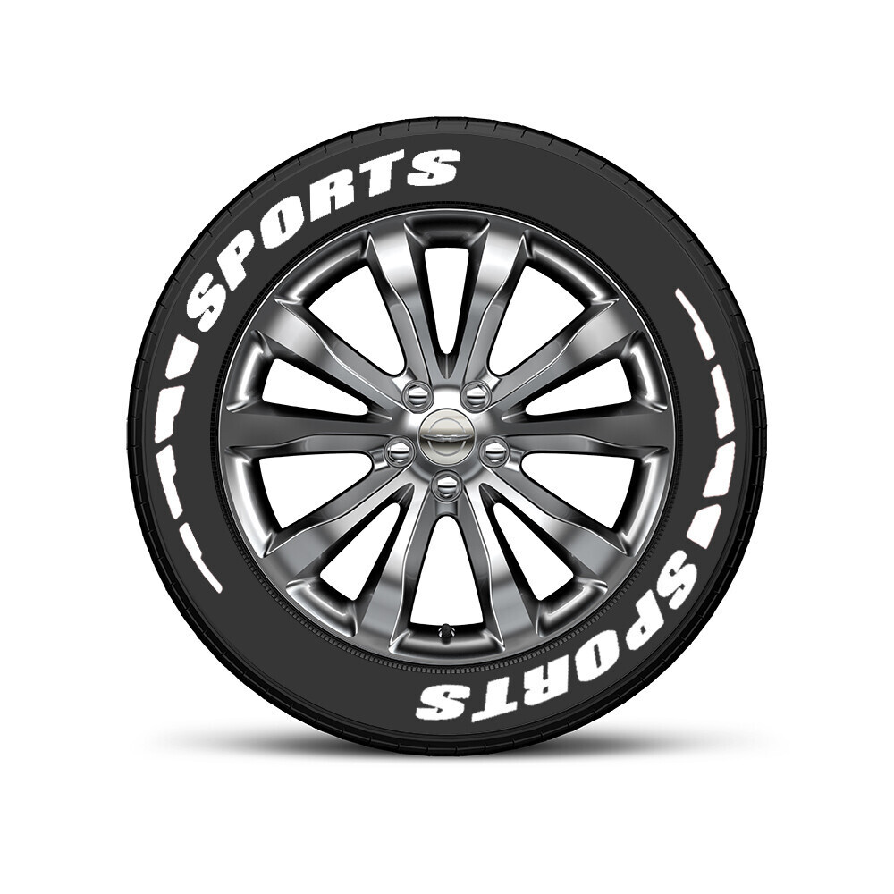 8pcs Car Tire Wheel Stickers 3D Permanent PVC Joined Tire Decal Accessories