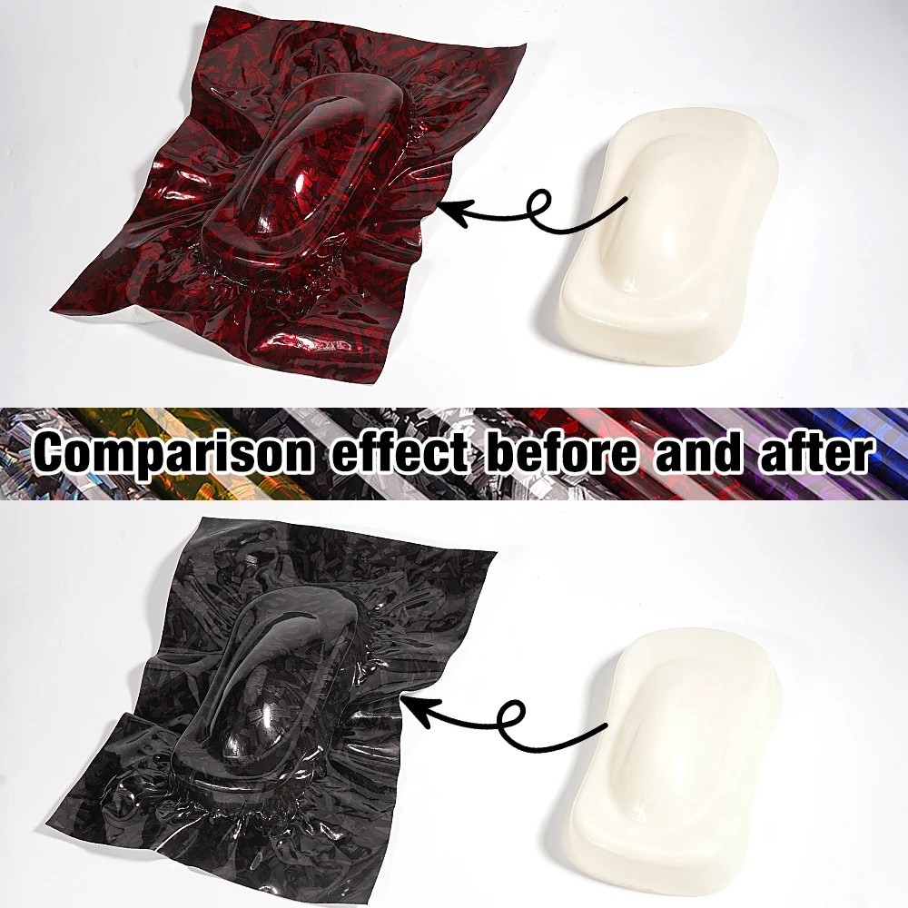 High Glossy Carbon Fiber Vinyl Wrap Roll Car Hood Adhesive Decal Film
