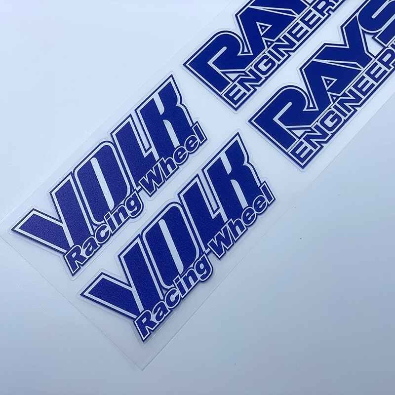 JDM Japan Rays Engineering VOLK Racing TE37 Wheel decals sticker 8pcs Blue