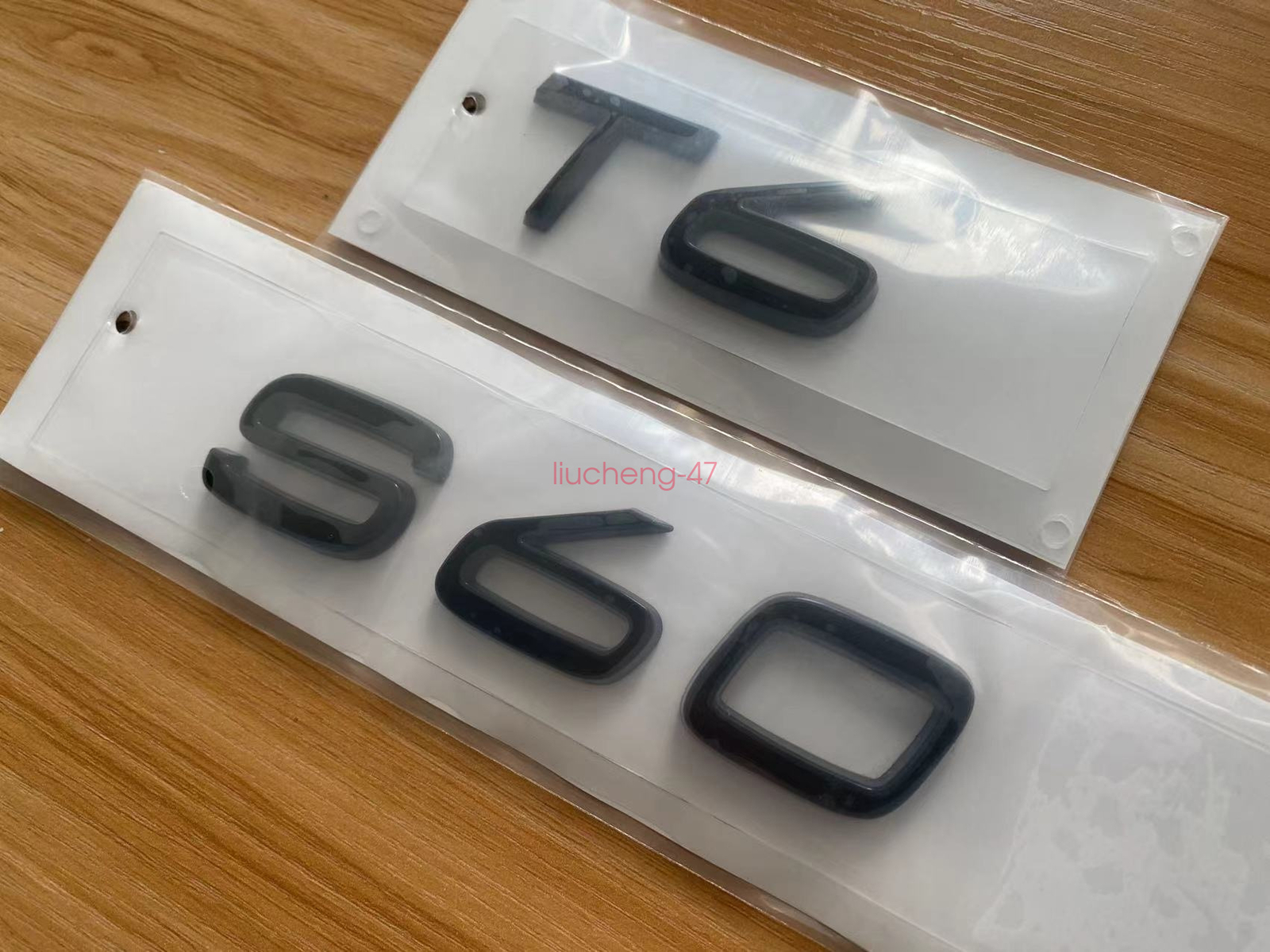 Gloss Black S60 T6 Number Trunk Letters Badge Emblems Sticker For Volvo S60