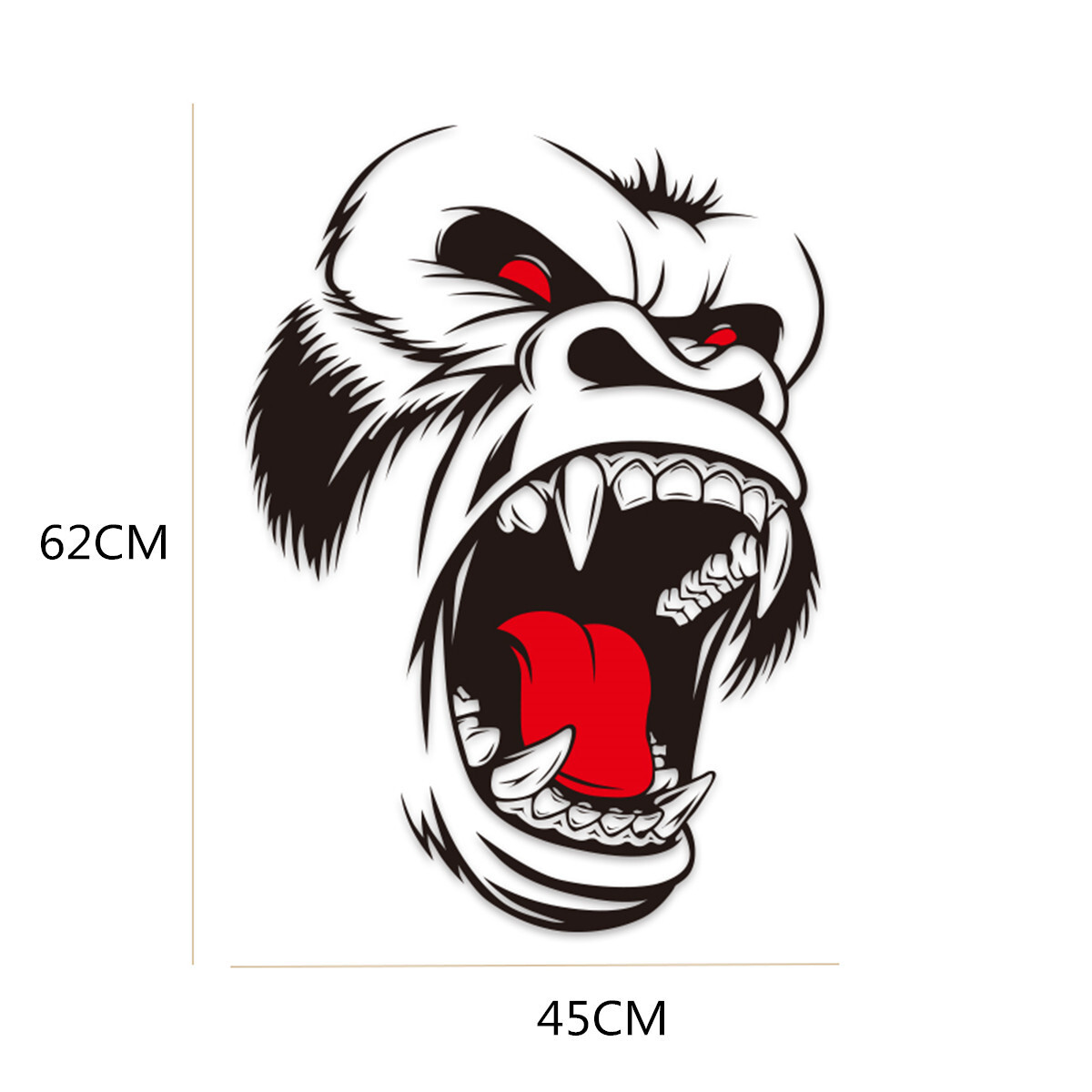 Horror Ape Totem Graphics Sticker Car Door Right Side Vinyl Decal Self Adhesive