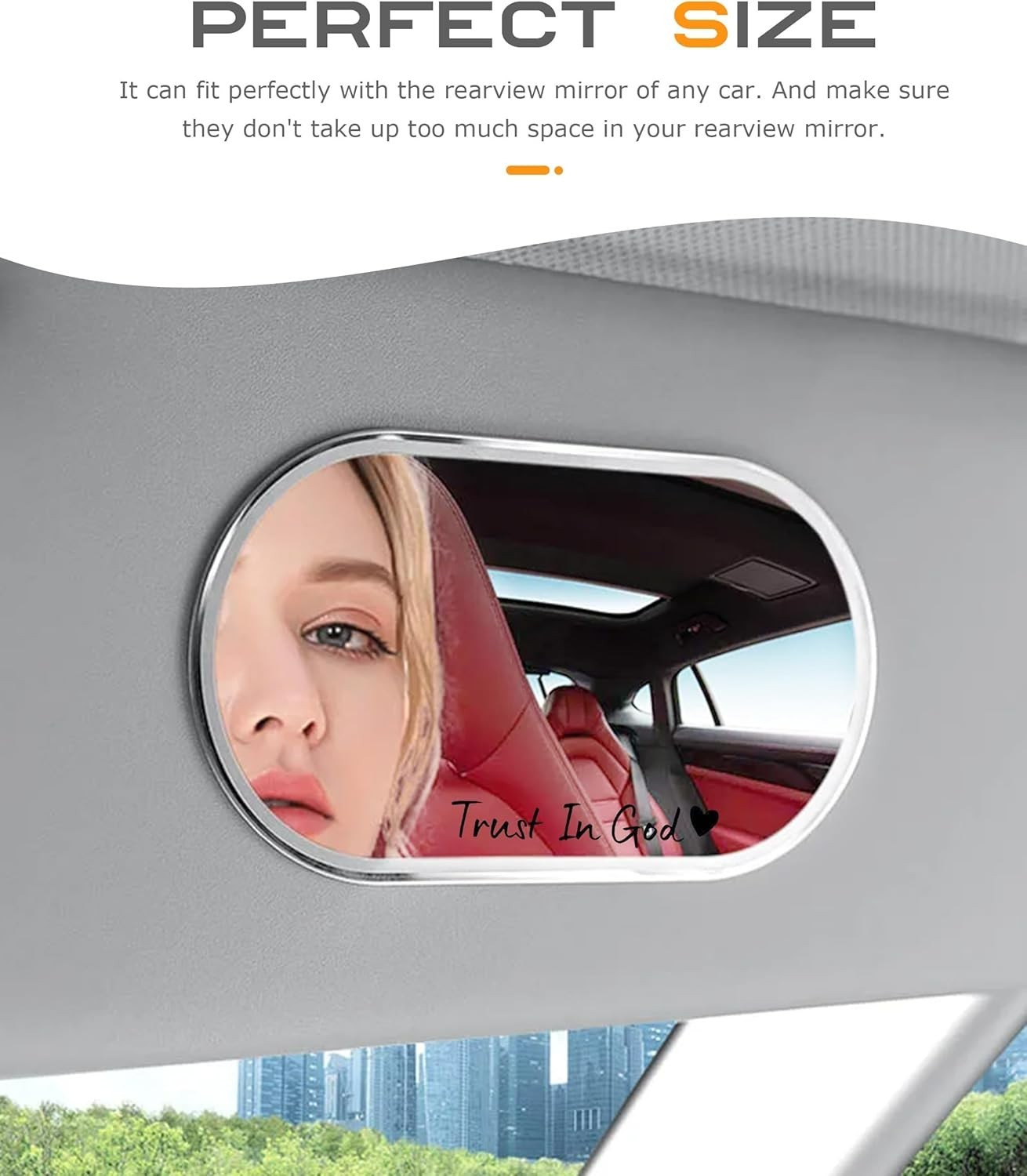 4PCS Car Stickers,Cars Decals,Car Accessories Trust in God Rearview Mirror St…