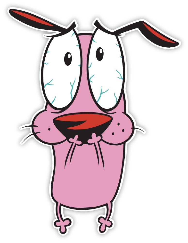 Courage the Cowardly Dog sticker decal 4″ x 5″