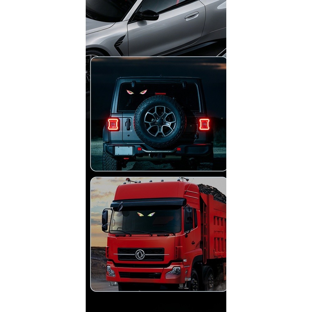 LED Triangle Window Light for Vehicle Rear Solar Powered Suction Mount