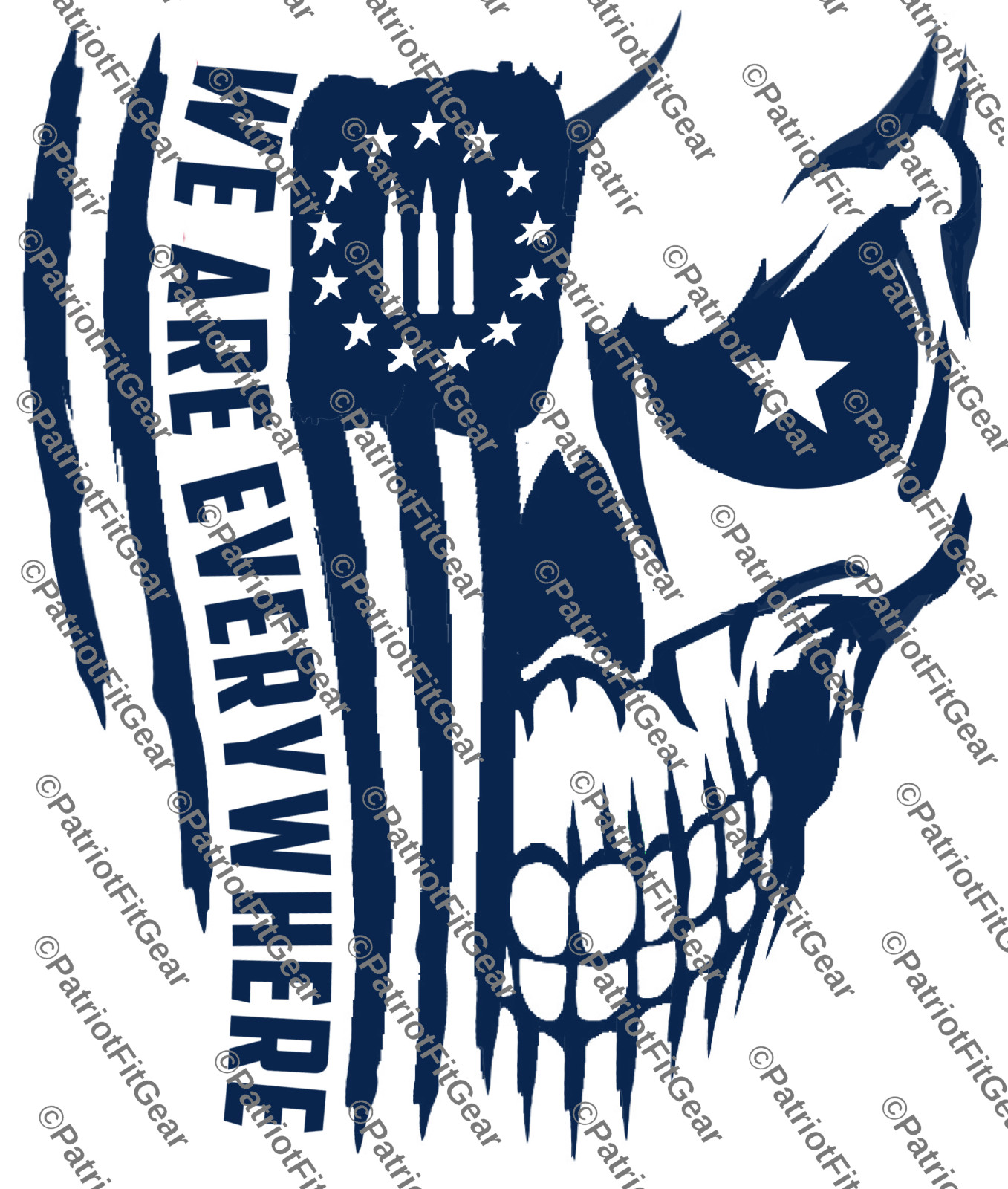 We Are Everywhere,Death Skull,American Patriot,We The People,Custom Vinyl decal