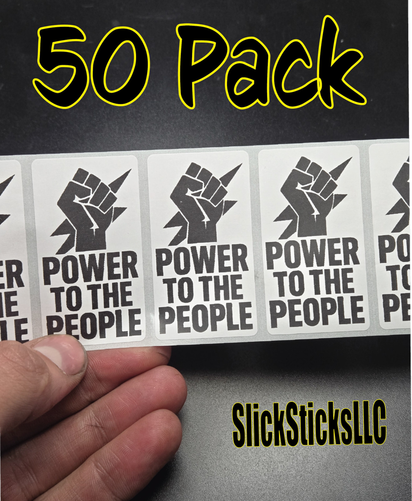 50PCS “POWER TO THE PEOPLE” bulk stickers decals labels social justice anti ice
