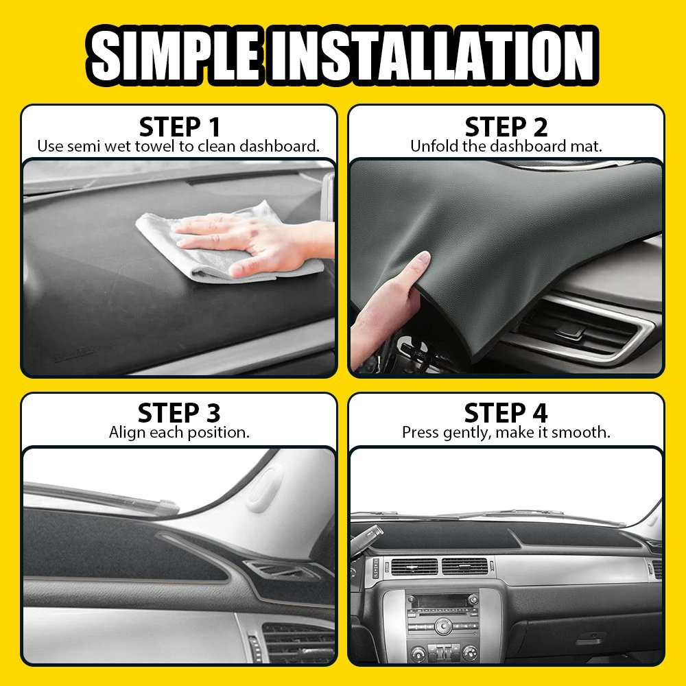 Gray Mat Dash Dashboard Cover for Chevrolet Silverado Tahoe Suburban 07-13 1-5X