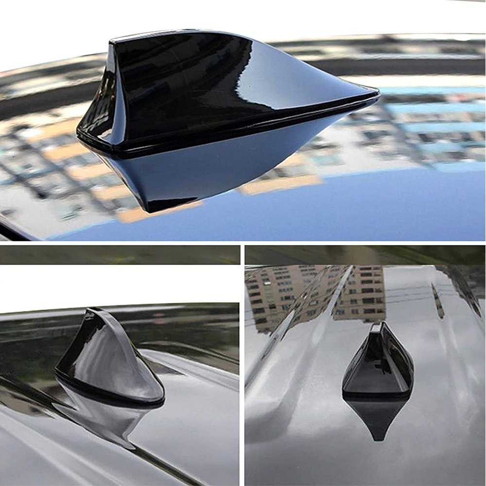 1/2x Car Antenna Roof Shark Fin Decor Aerial Auto Parts FM/AM Radio Accessories