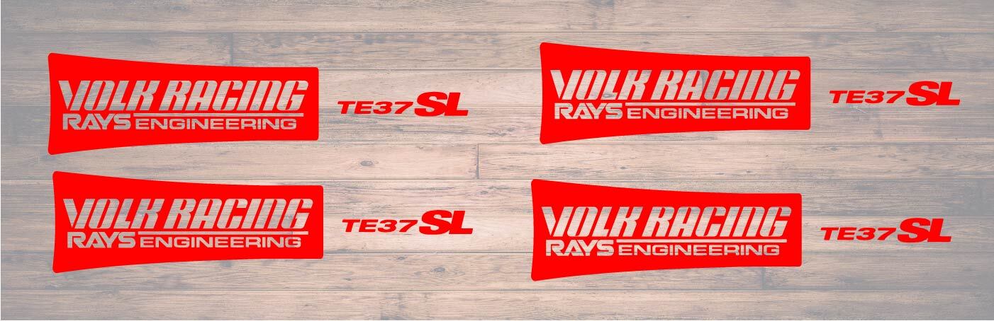 JDM Japan Rays Engineering VOLK Racing TE37 Wheel Rim decals sticker 8pcs