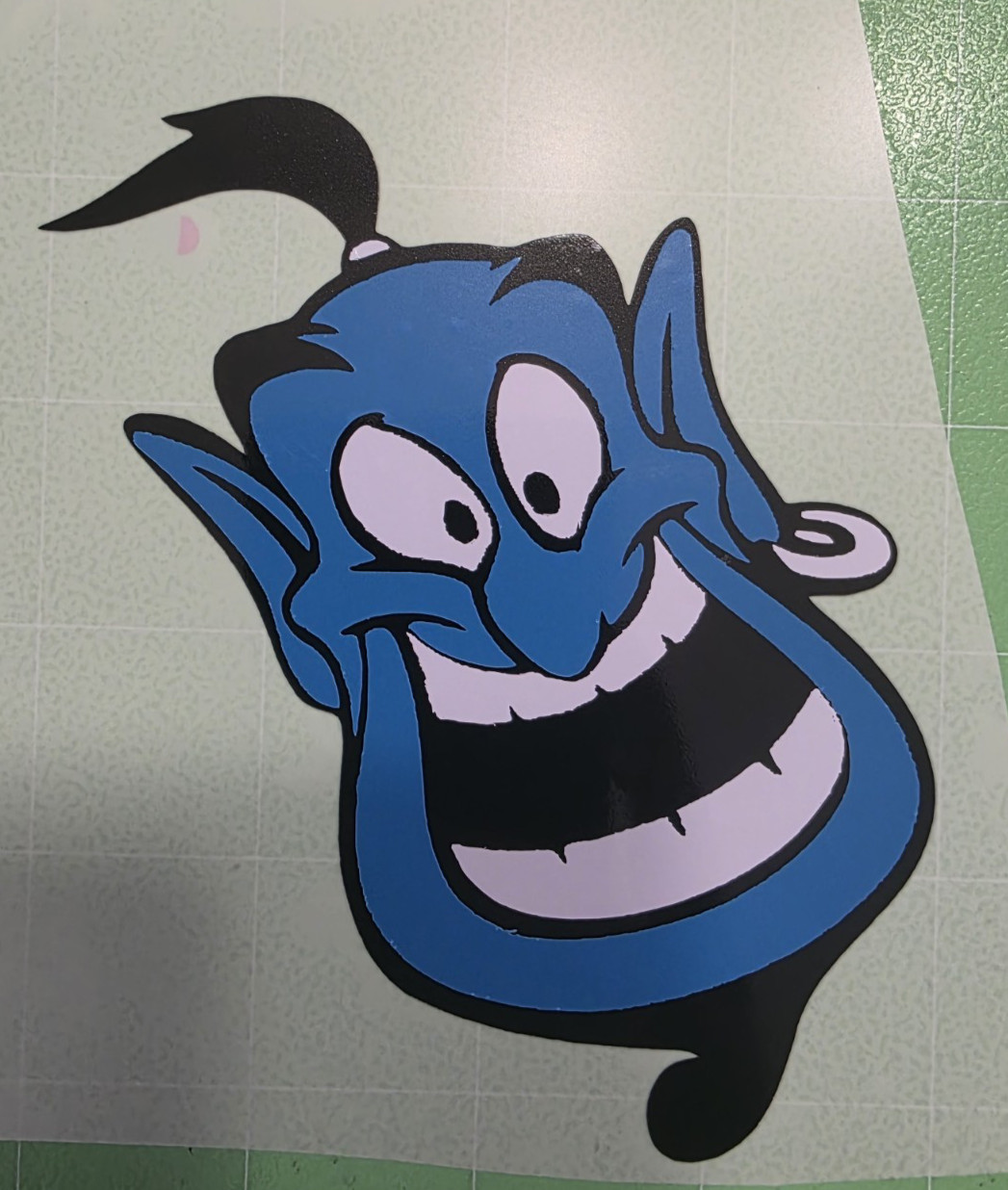 Genie Vinyl Decal Stickers Laptop Blue White and Black Multicolor