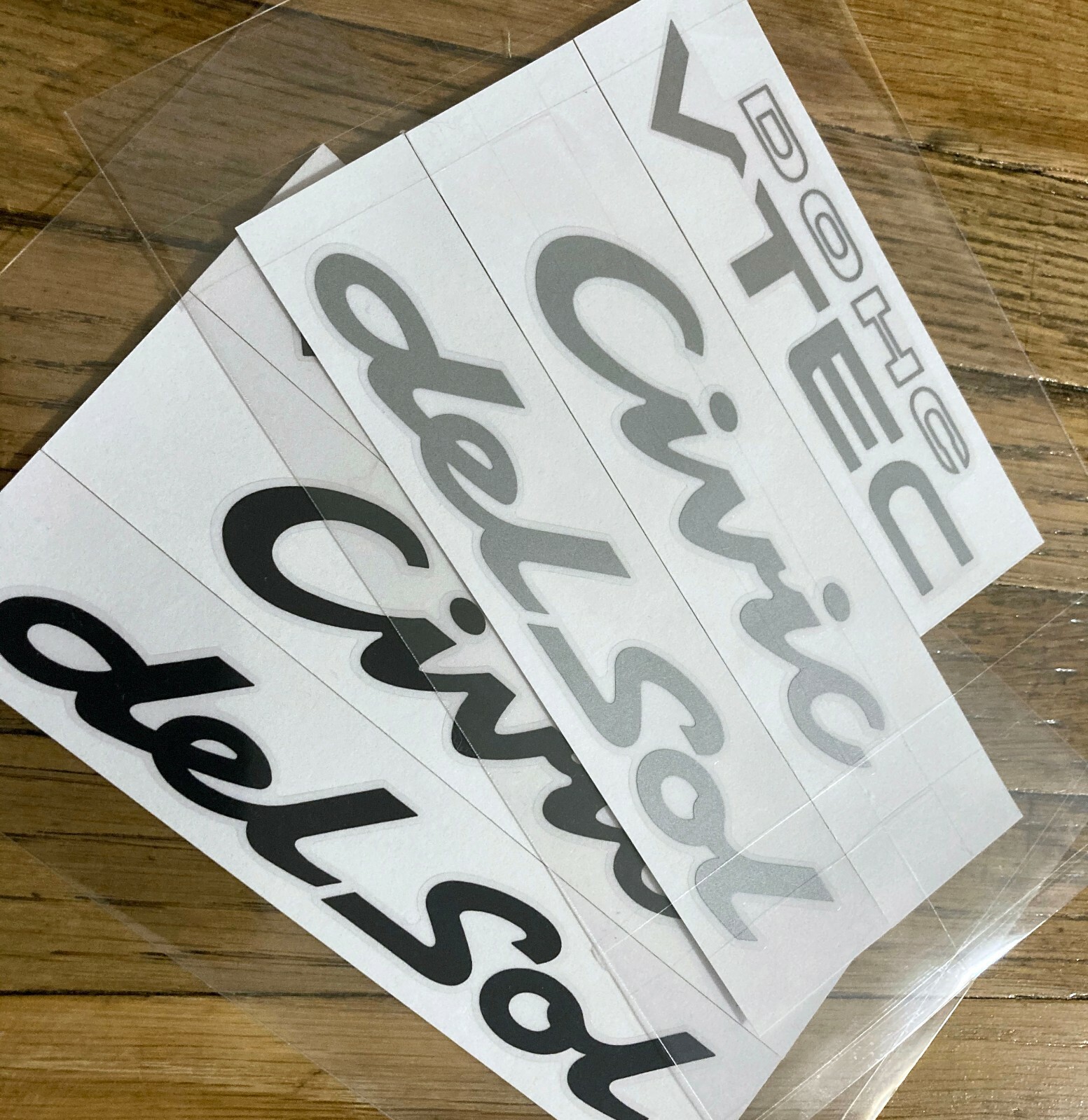 Honda Civic Del Sol DOHC VTEC printed stickers decal set