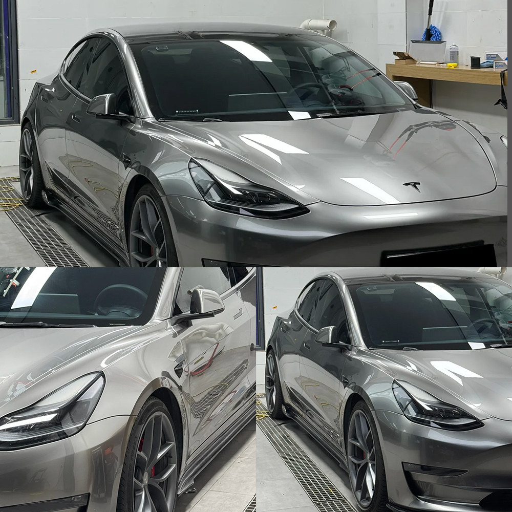 Genuine Silver Gloss Vinyl Wrap Car Auto Sticker Film Decal Bubble Free Sheet