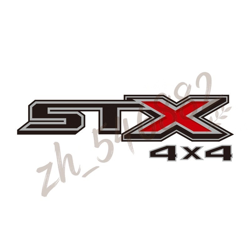 set of 2 STX 4×4 Decals Stickers Black Red Bed Side Graphics Fits F150 F250