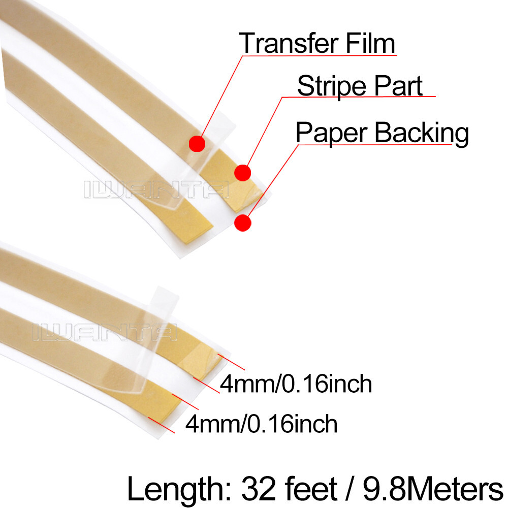 1/6″ & 1/6″ Matte Gold Pinstriping Pin Stripe DIY Line Vinyl Decal Sticker 32ft