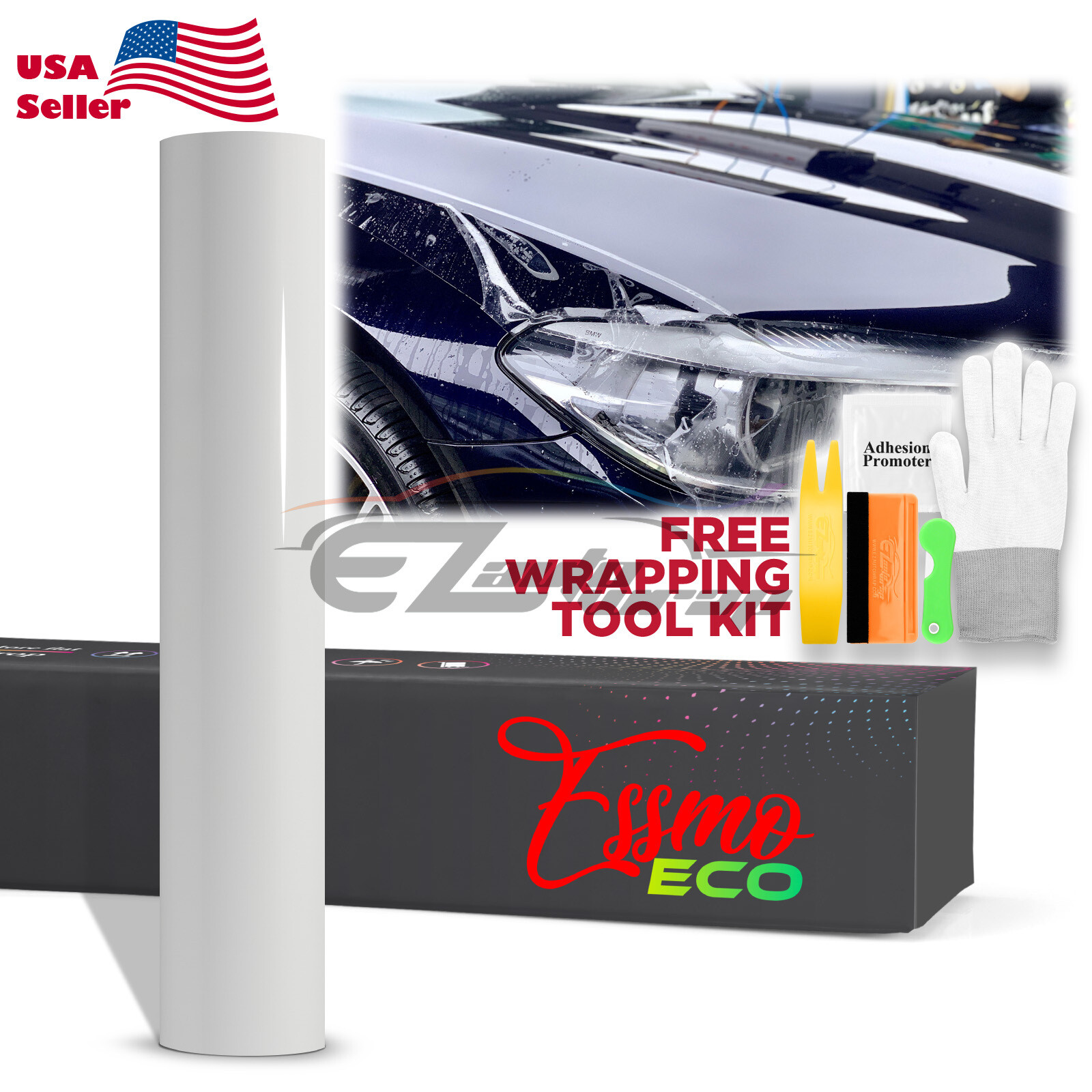 PPF 7.5mil Bra Paint Protection Film ECO Gloss Clear Invisible Scratches Shield
