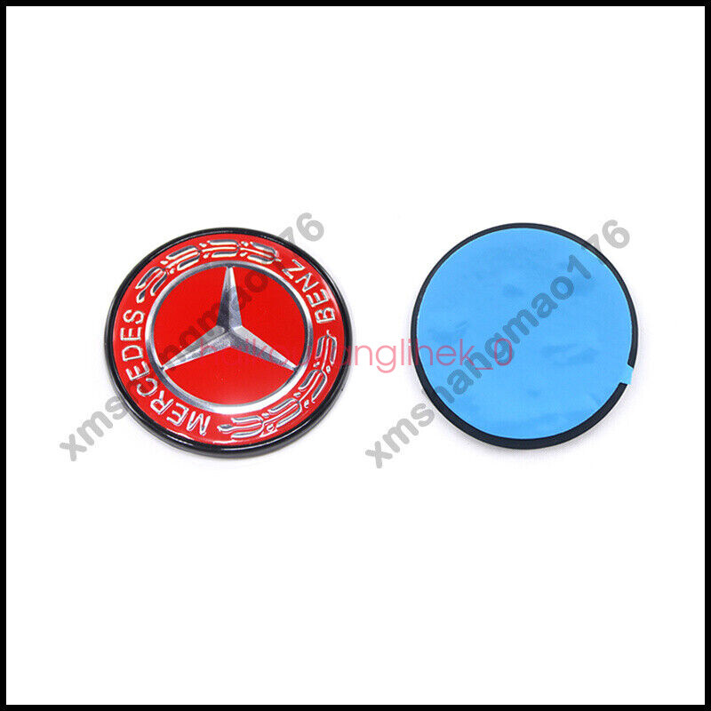 Black Border Paste Front Hood Emblem Red Laurel Wreath Badge For