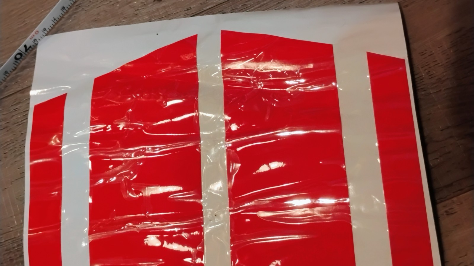 Vehicle Hot Rod Red♦️ Custom Vinyl Wrapping – 6 Ft 10 In 🫸Easy Apply (1 Strip)