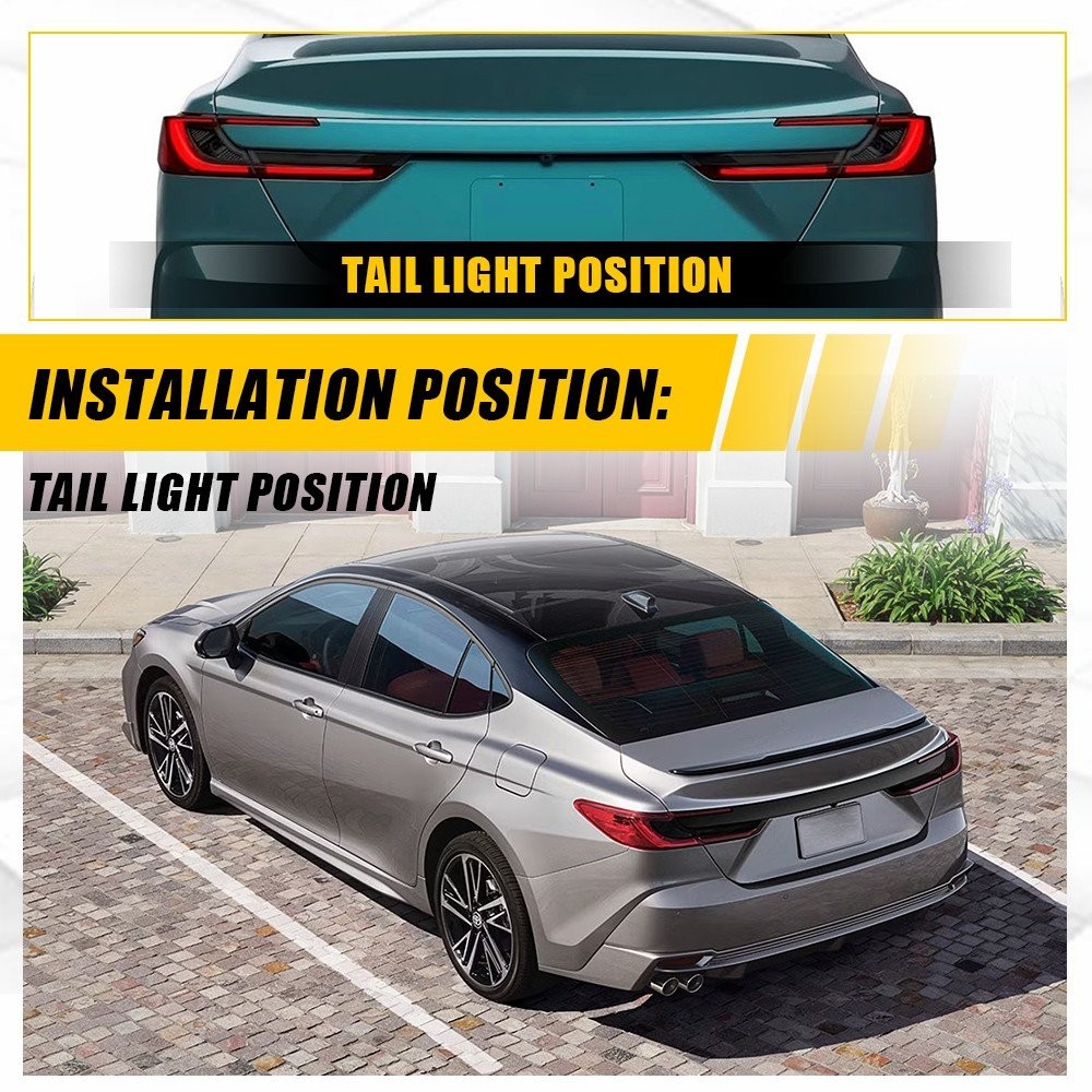 Smoke Black Tail Light Overlay PreCut Vinyl Decal Fit 25-2026 Toyota Camry 2-10X