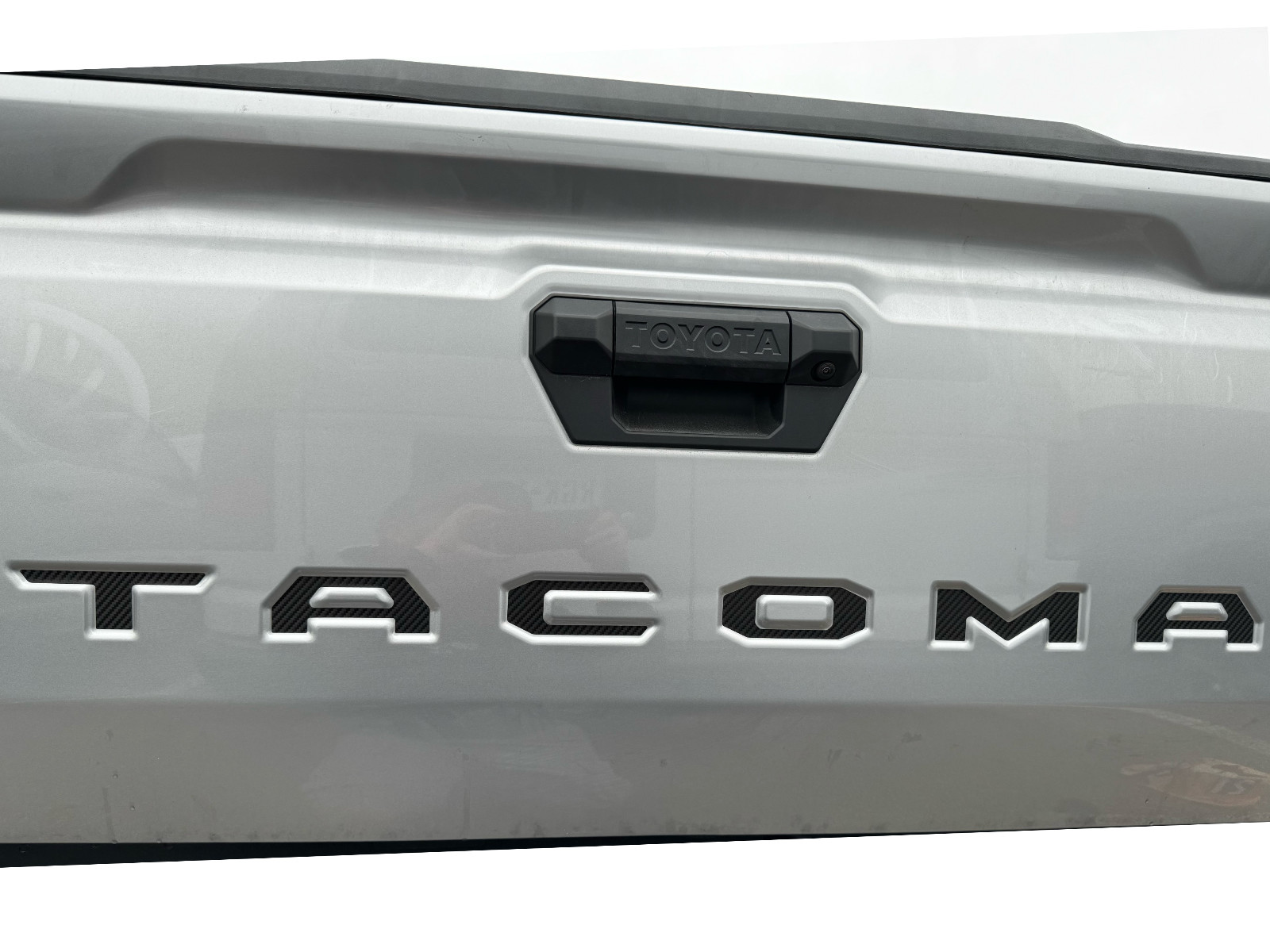 Black Carbon Fiber Vinyl Tailgate Letter Inserts for ’24-’25 Toyota Tacoma