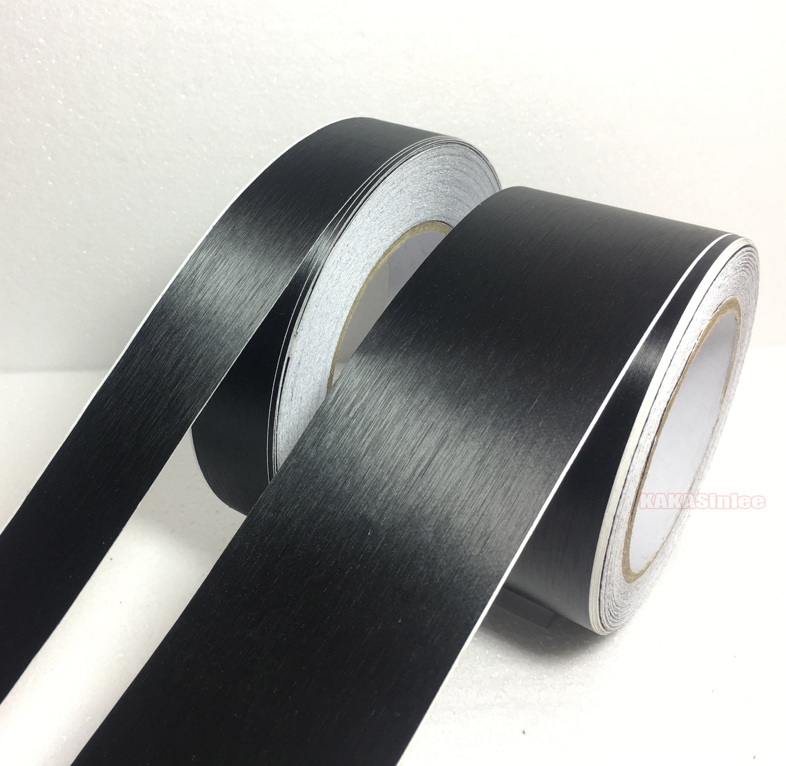 2in Wide Black Car House Metal Brushed ALUMINUM Vinyl Wrap Sticker Tape Strips