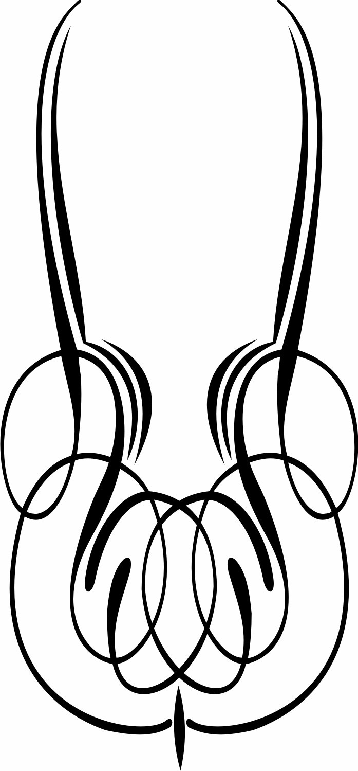 Graphic Center Scroll Pinstriping Decal #15 One Pair ea. scroll 8 X 3.50
