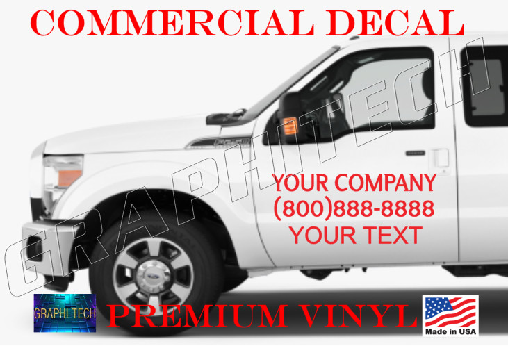 Truck Company Door Decals Set of 2 Custom Business Information USA ORACAL 651