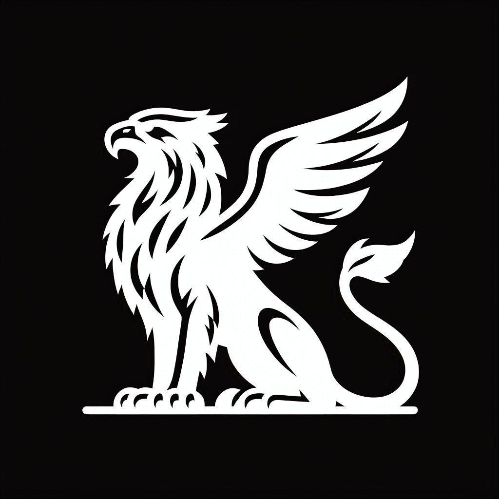 Tribal Sitting Griffin Die Cut Vinyl Sticker Decal Left Right or Pair