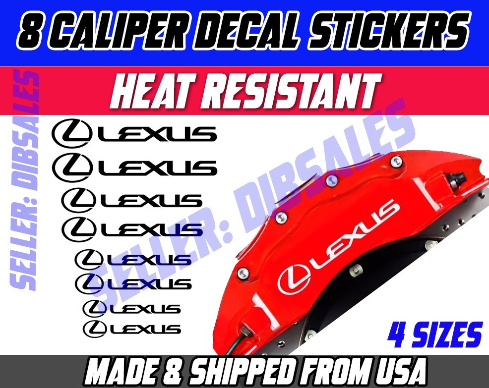 Lexus Brake Caliper High Temp Decal Vinyl Sticker Automotive F Sport – 4 sizes