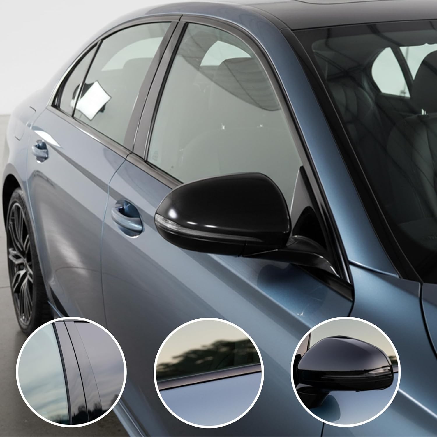 High Gloss Black Vinyl Wrap 4″ x 30ft for DIY Car Exterior and Interior Use