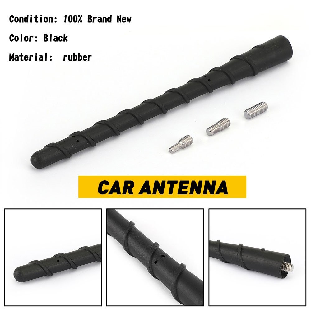 1/2set Car Am/Fm Antenna Radio Mount Flexible Vehicle Bee-Sting Roof Aerial 7″ D