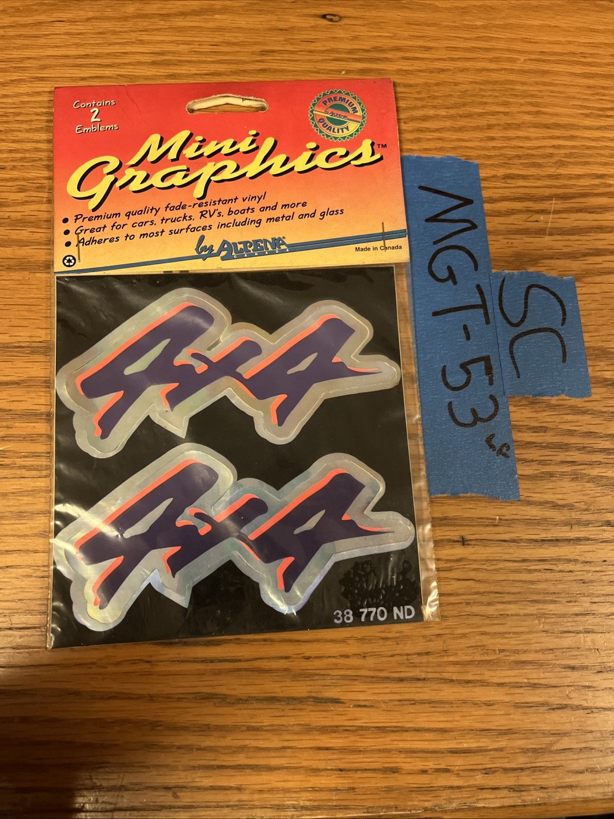 Alpena Mini Graphics Fade-Resistant Vinyl 38770 Custom Vehicle Decal