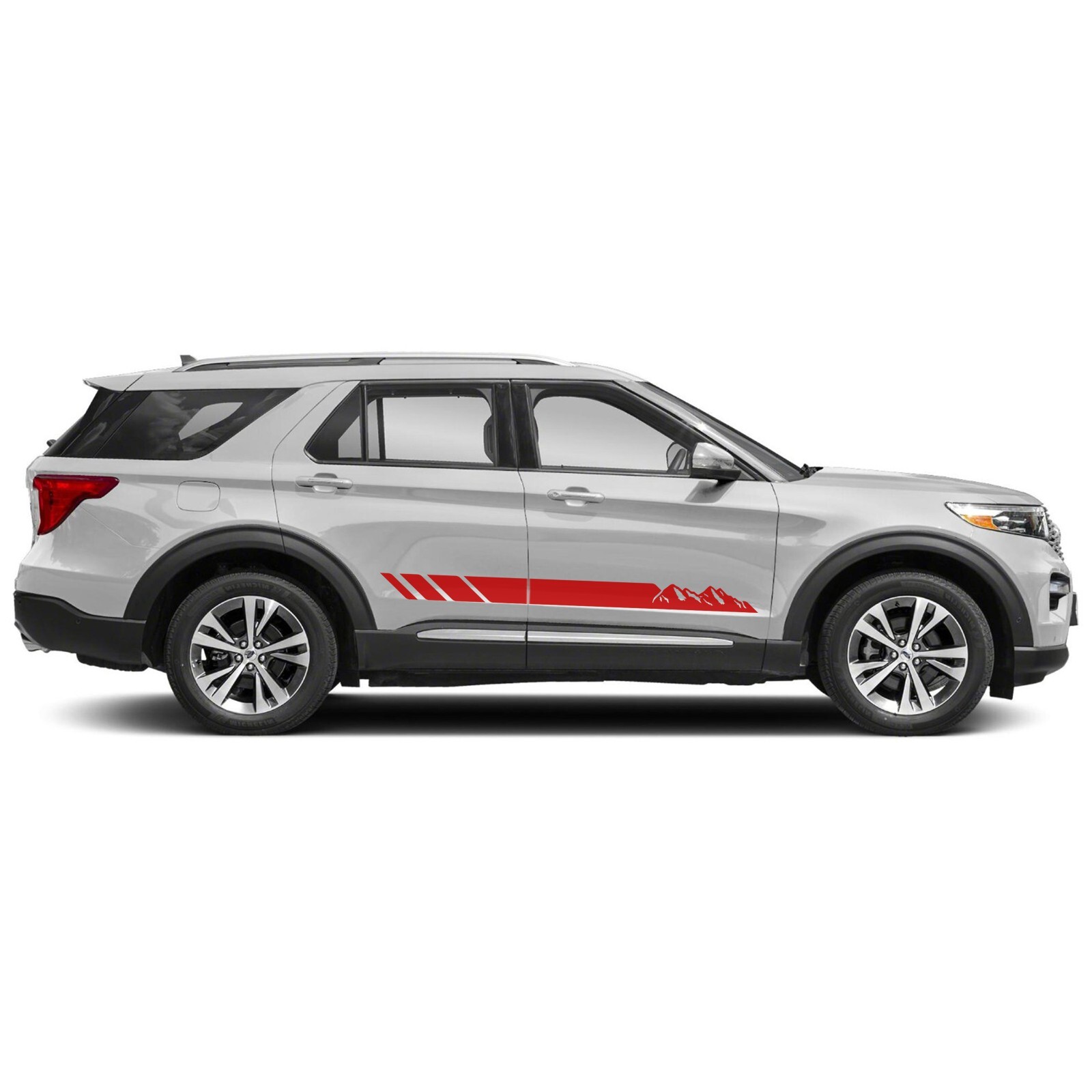 Mountains side stripes graphics decals compatible with Ford Explorer