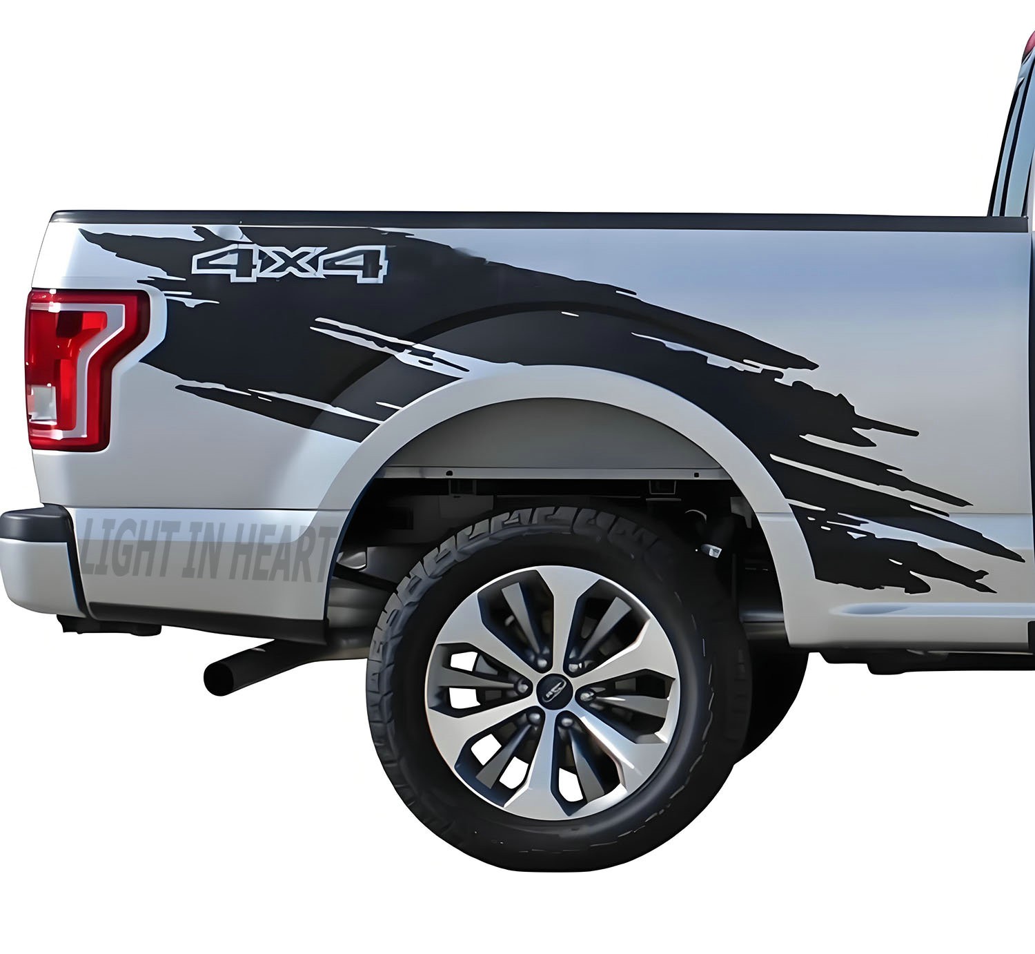 Fit For Ford Raptor SVT F-150 Distorted Stripe Sticker Pickup Trunk Side Decals