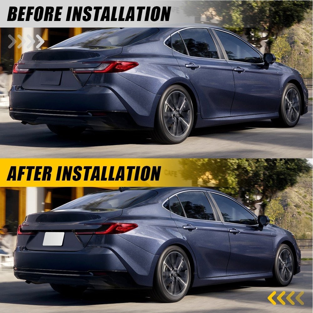 For Toyota Camry 2025 2026 Inner Tail Light Smoke Black Vinyl Cover Decals 2-10X