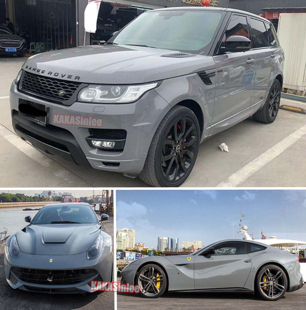 Full SUV Car Wrap Glossy Metallic Hood Vinyl Sticker Flexible Solid Grey 65FT BO