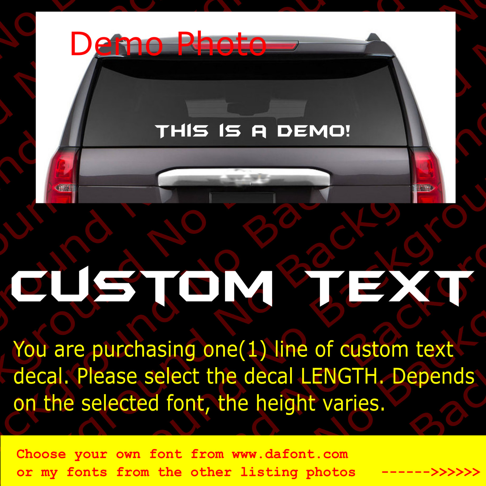 PERSONALIZED/CUSTOMIZED/FREE TEXT Vinyl Decal Fits Batman Bat Mobile Craft FT002