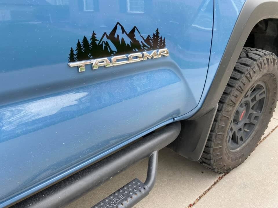 Vinyl Mountain Car Decal Trunk Bumper Sticker Badge or Emblem Vehicle Graphic
