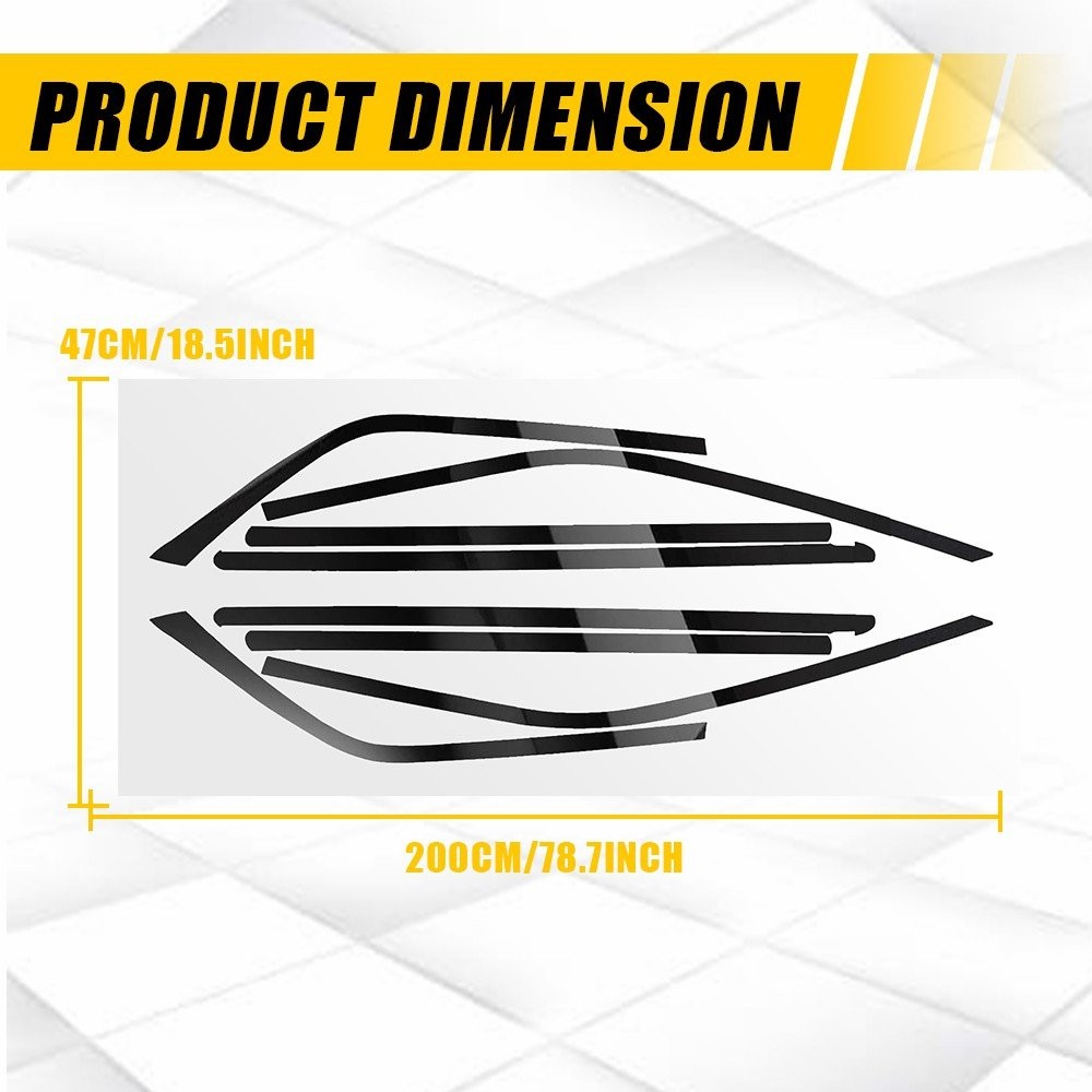 Side Window Trim Delete Blackout Vinyl Overlay For 2011 2012 -2023 Chrysler 300