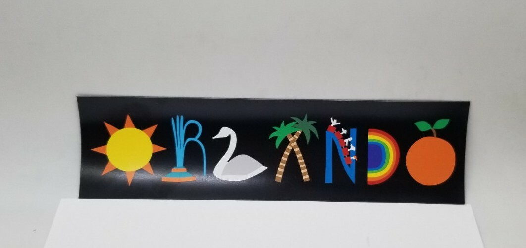 R. Nichols – Car or Other Magnet Orlando FL Icons Large Rectangle 8″ x2.25″ NEW