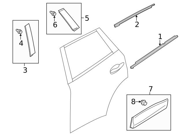 Genuine Mazda Door Applique KB7W-50-M40B