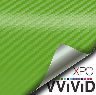 VVivid Xpo Matte Lime Dry Carbon Vinyl Car Wrap Film | V170