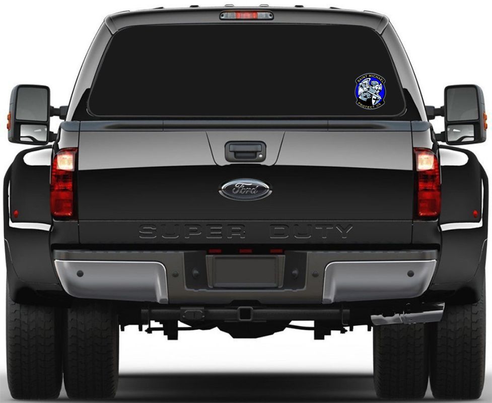 Police Decal SAINT ST MICHAEL PROTECT TACTICAL VINYL DECAL STICKER USA MILITARY
