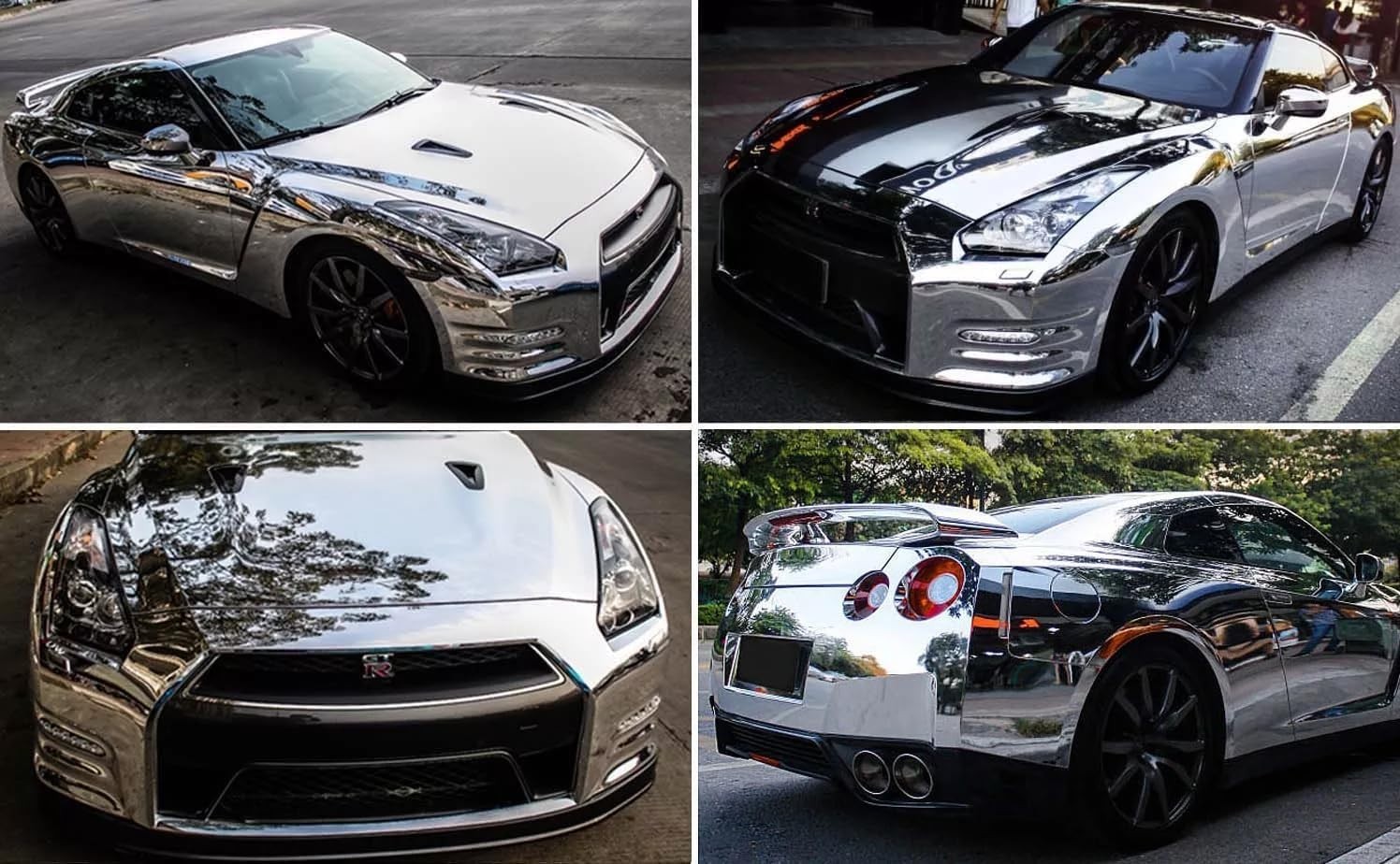 2 Inches x 30 FT Chrome Mirror Vinyl Tape Wrap Adhesive Car Sticker Decal Film