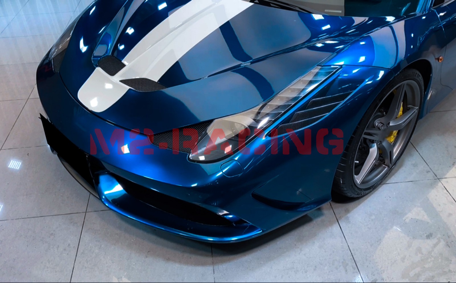 Gloss Metallic Diamond Blue PPF TPU Paint Protection Film Dry Wet Car Vinyl Wrap