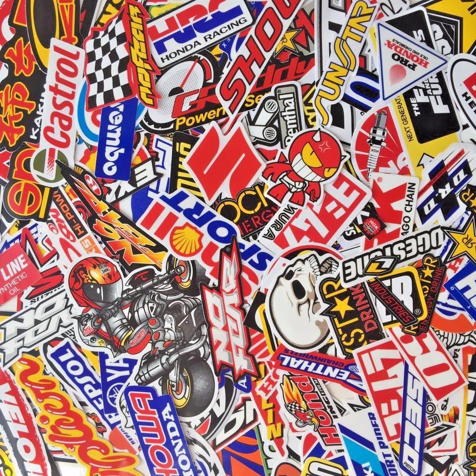 MIXED RANDOM STICKER DECAL BIKE RACING CAR ATV HELMET MOTORCROSS DIRT