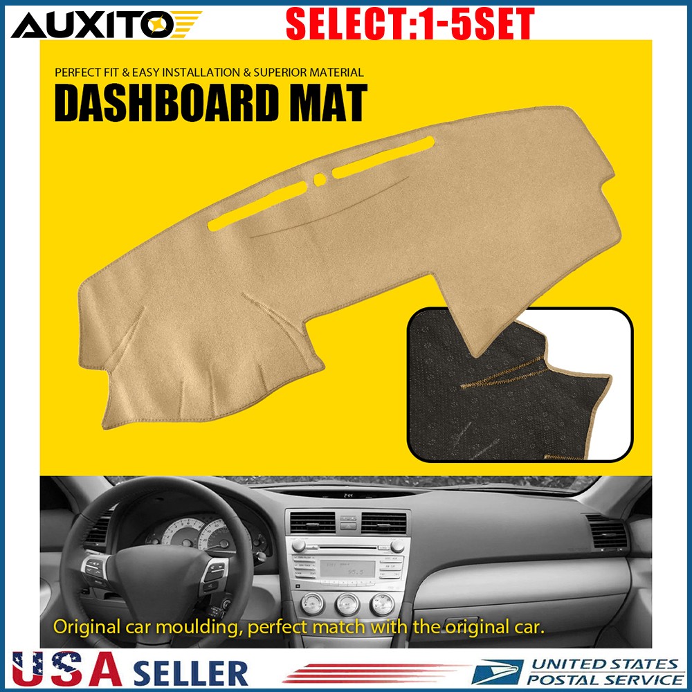 Dash Cover Mat Dashboard Pad Beige for Toyota Camry 07-11 Waterproof 1-5X