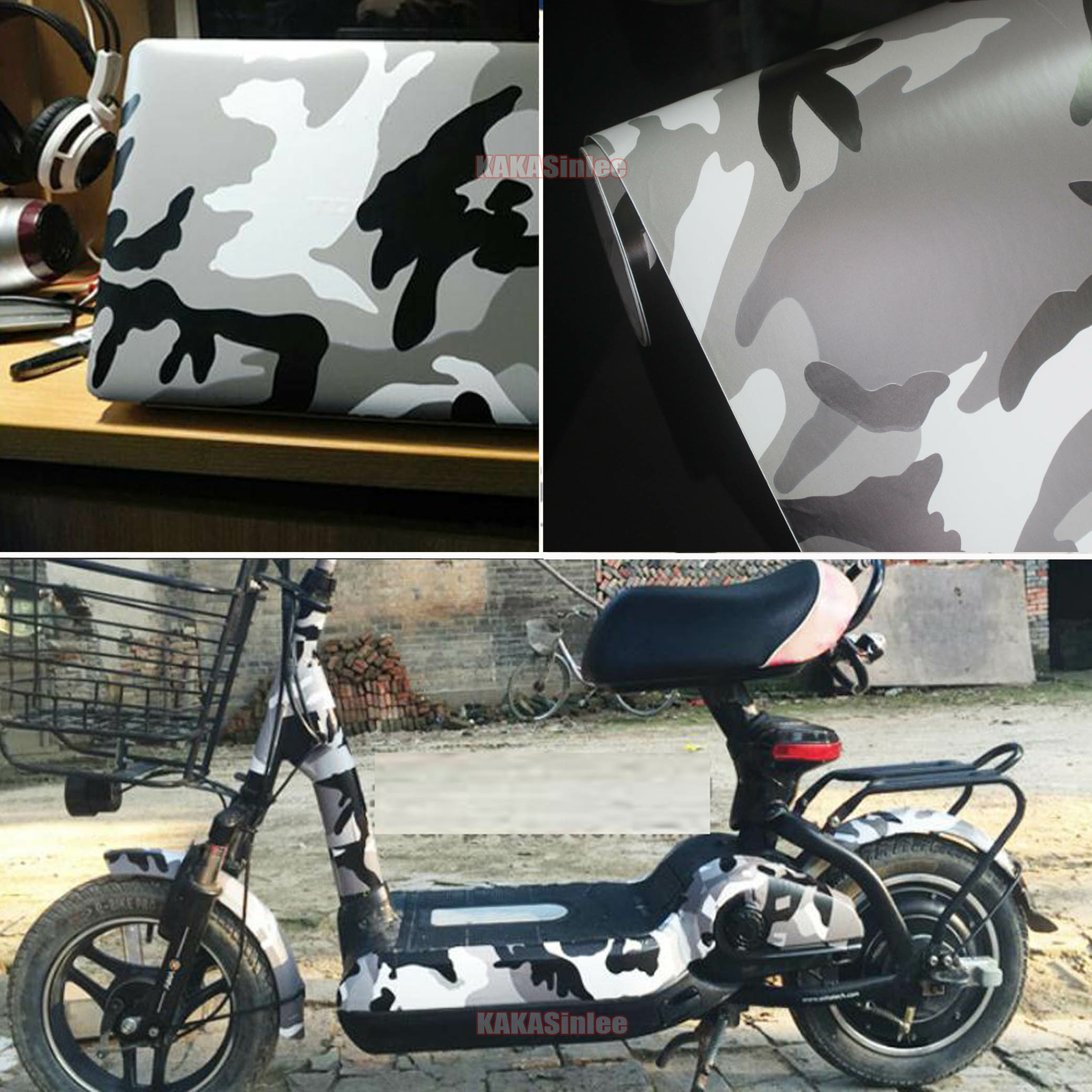 Flexible Satin Car Digital Desert Camouflage Camo Vinyl Wrap Decal Sticker HDUS