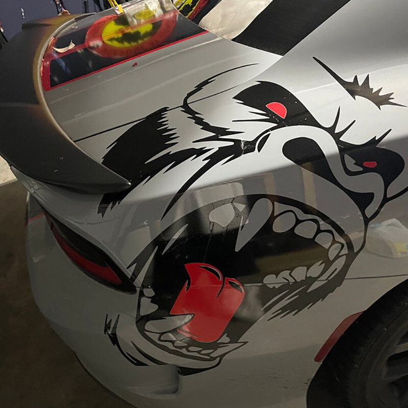 Horror Ape Totem Graphics Sticker Car Door Right Side Vinyl Decal Self Adhesive