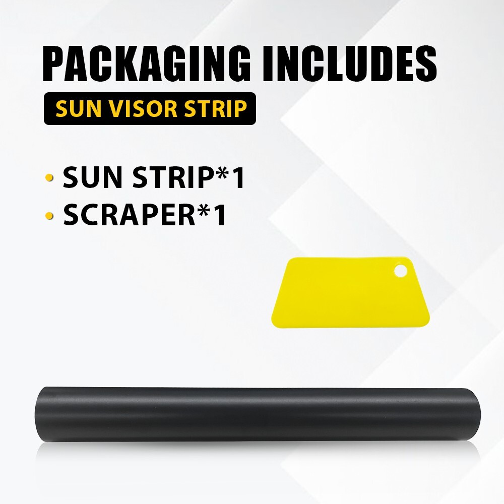 60×12” Window Tint Windshield Sun Visor Vinyl Decal Strip Sticker Matte Black