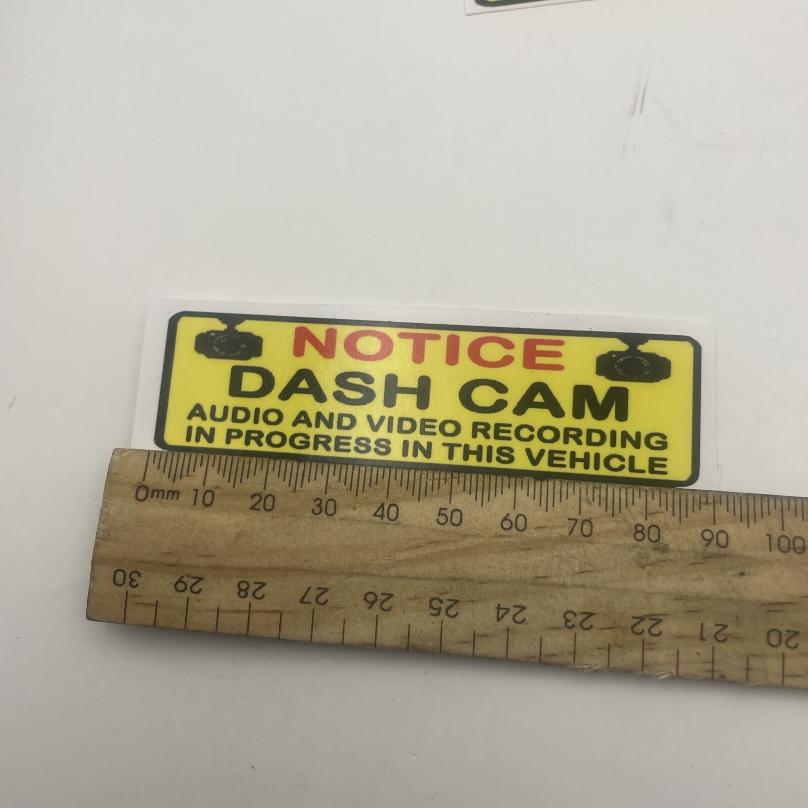 Uber Driver 2Pc Notice Dash Cam Audio Video Recording Car Window Sticker.